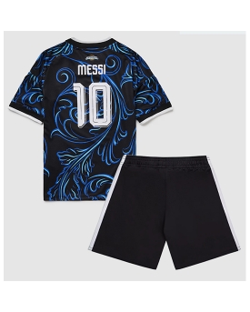 Billige Fotballdrakt Argentina Lionel Messi #10 Replika Bortedraktsett Barn VM 2026 Kortermet (med bukser)